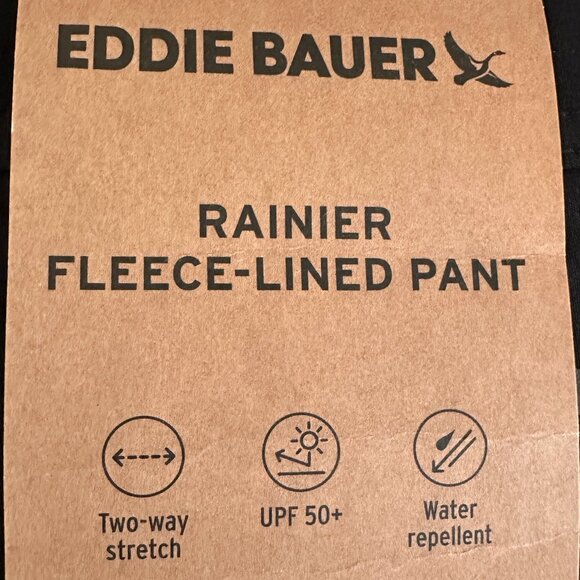 Eddie Bauer Men's Rainier Fleece Lined Pant Size 40X32 Black Stretch Fit (NEW) - Picture 8 of 16